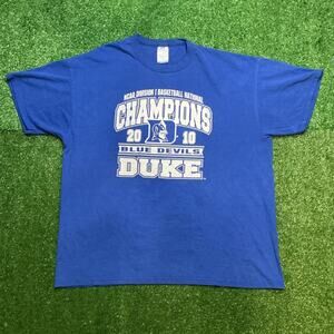 Vintage 2010 Duke Blue Devils NCAA Basketball Champions Shirt Size XL
